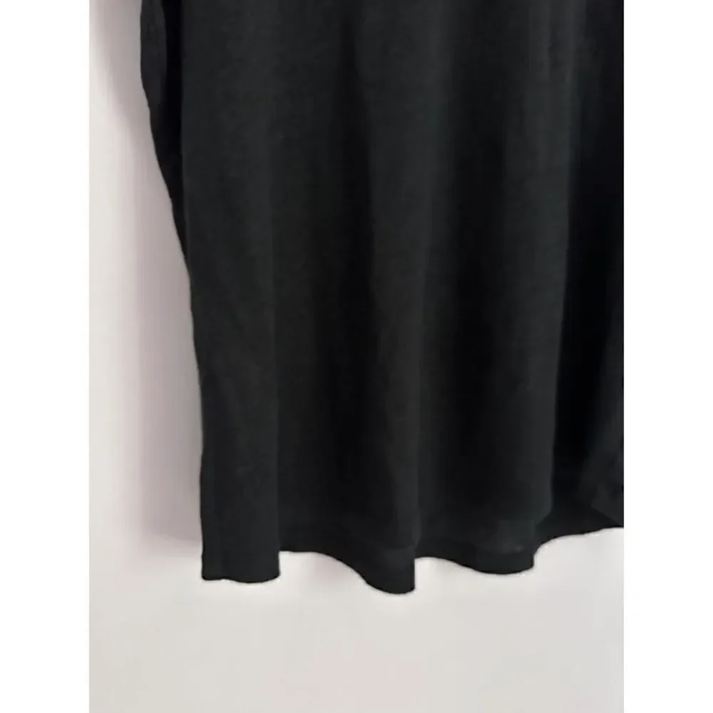 Vineyard Vines Black 100% Linen V-Neck Tee Oversized XS